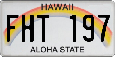HI license plate FHT197