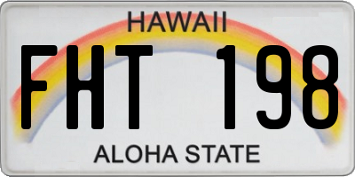 HI license plate FHT198