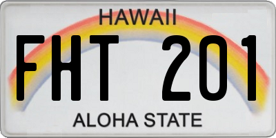 HI license plate FHT201