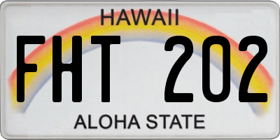 HI license plate FHT202