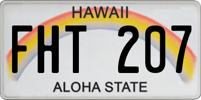 HI license plate FHT207