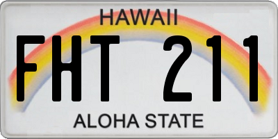 HI license plate FHT211