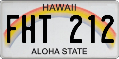 HI license plate FHT212