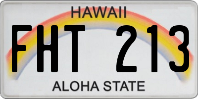 HI license plate FHT213