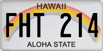 HI license plate FHT214