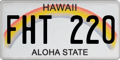 HI license plate FHT220