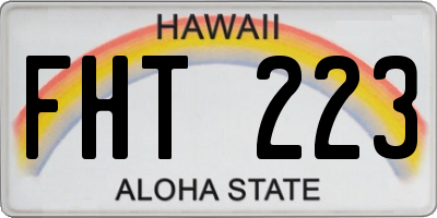HI license plate FHT223