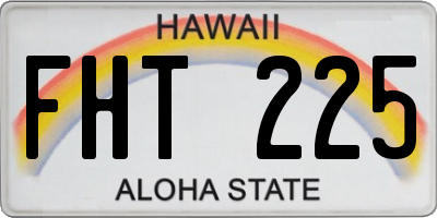 HI license plate FHT225
