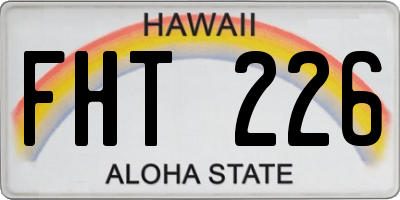 HI license plate FHT226