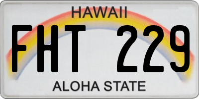 HI license plate FHT229