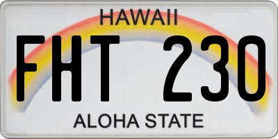 HI license plate FHT230