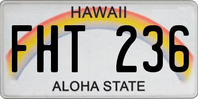 HI license plate FHT236