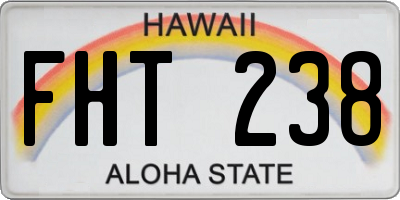 HI license plate FHT238