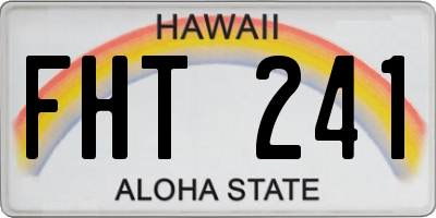 HI license plate FHT241