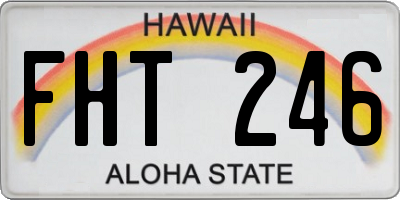 HI license plate FHT246