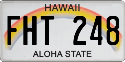 HI license plate FHT248