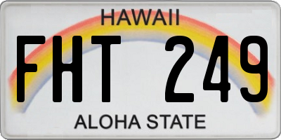 HI license plate FHT249