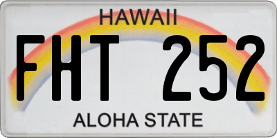 HI license plate FHT252