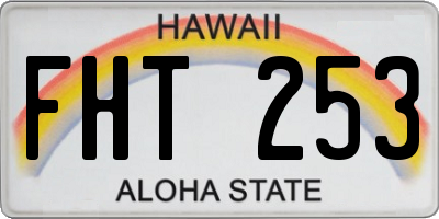 HI license plate FHT253