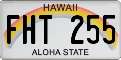 HI license plate FHT255