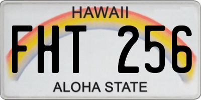 HI license plate FHT256