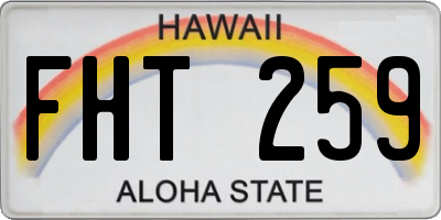 HI license plate FHT259