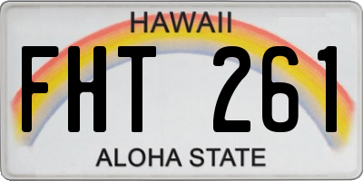 HI license plate FHT261