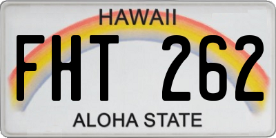 HI license plate FHT262