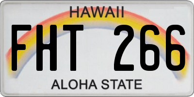 HI license plate FHT266