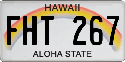 HI license plate FHT267