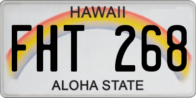 HI license plate FHT268