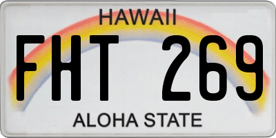 HI license plate FHT269