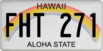 HI license plate FHT271