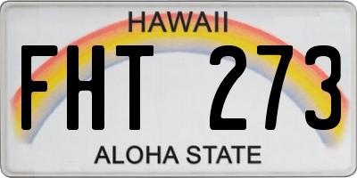 HI license plate FHT273