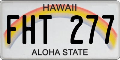 HI license plate FHT277