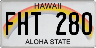 HI license plate FHT280