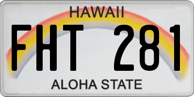 HI license plate FHT281