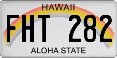 HI license plate FHT282