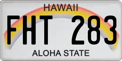 HI license plate FHT283