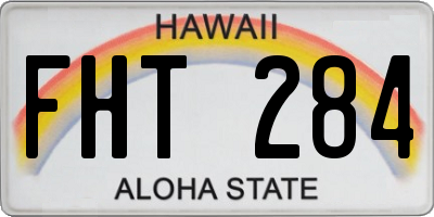 HI license plate FHT284