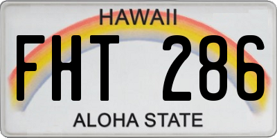HI license plate FHT286