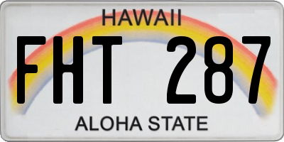 HI license plate FHT287
