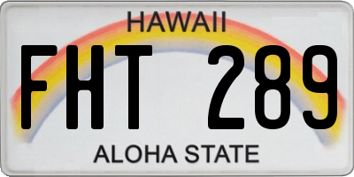 HI license plate FHT289