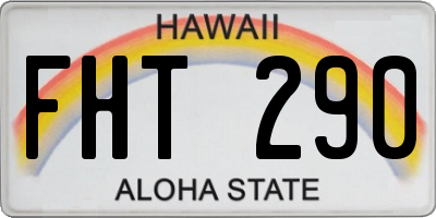 HI license plate FHT290