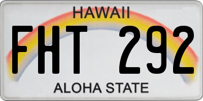 HI license plate FHT292