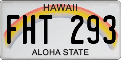 HI license plate FHT293
