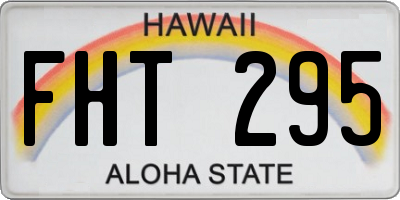 HI license plate FHT295