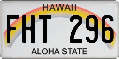 HI license plate FHT296