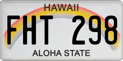 HI license plate FHT298