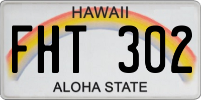 HI license plate FHT302